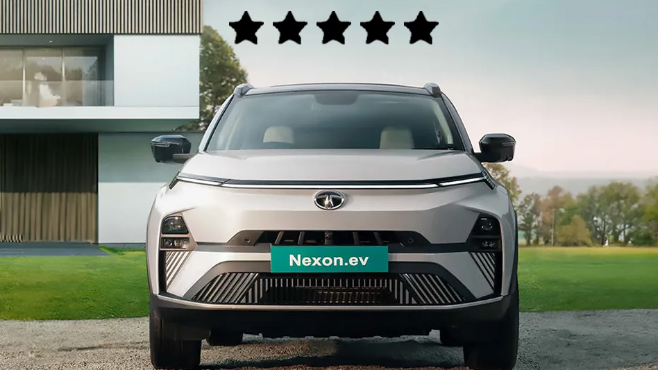 Tata Nexon EV electric SUV parked on Indian highway