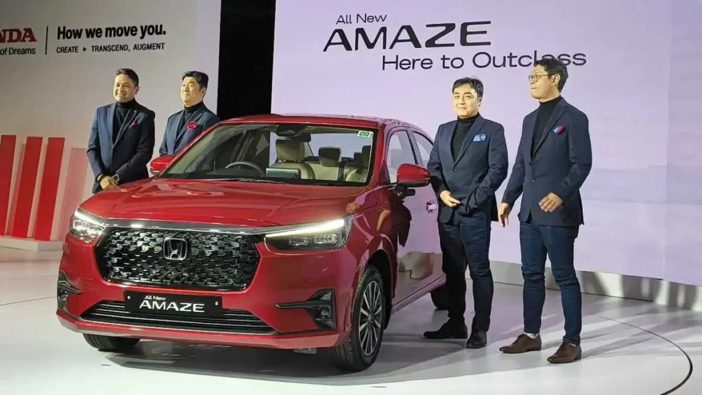 Front view of Honda Amaze compact sedan after 2025 GST price cut
