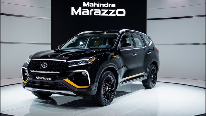 Mahindra Marazzo 2025 premium MPV exterior front grille LED headlamps