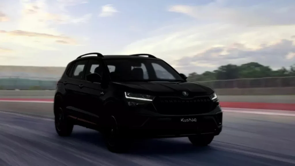 Skoda Kushaq Facelift 2025 rear with LED connected tail lamps and redesigned bumper
