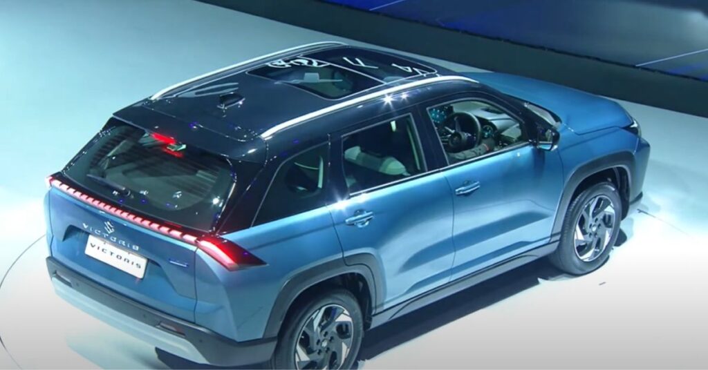 Maruti Suzuki Victoris rear view with dynamic LED taillights