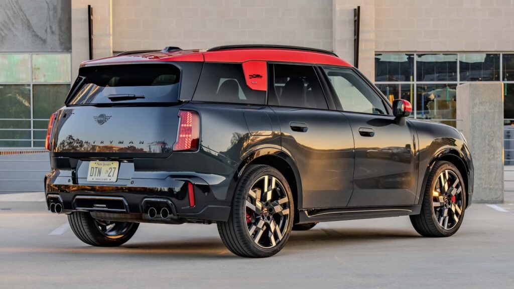 Mini JCW Countryman ALL4 2025 aggressive rear with quad exhausts and spoiler India