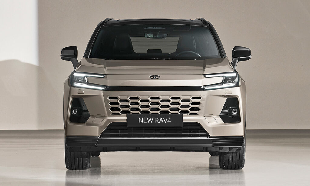 Toyota RAV4 Hybrid 2025 India front LED headlights testing