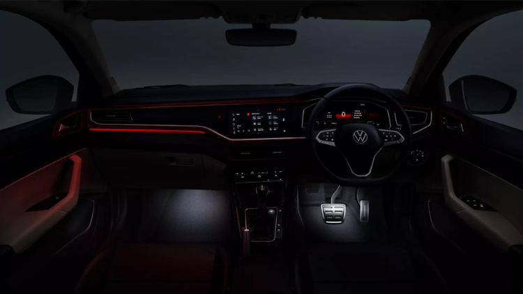 Volkswagen Virtus interior highlighting premium cabin and features