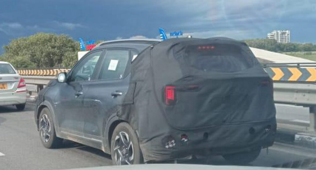 Interior cockpit view of Kia Sonet facelift 2025 with digital instrument cluster