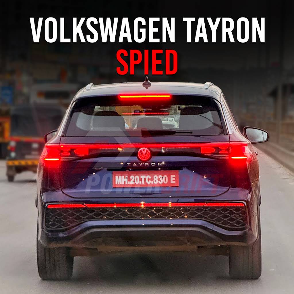 Volkswagen Tayron premium SUV interior spied undisguised India road test 2025