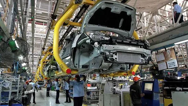 Ford concept SUV front with signature grille and LED lamps.