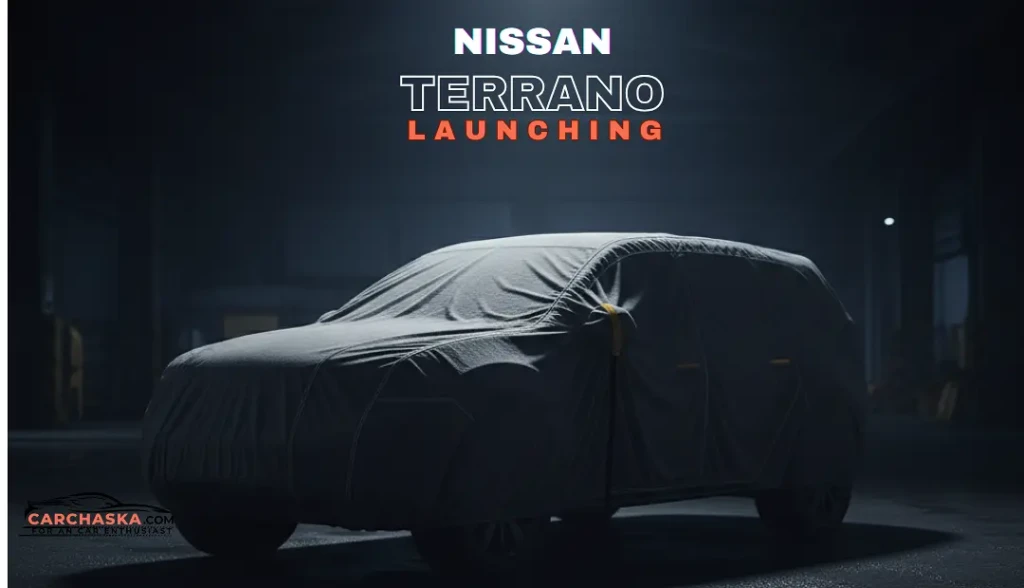 Nissan Terrano Facelift 2025 concealed under a protective cloth during pre-launch testing in India